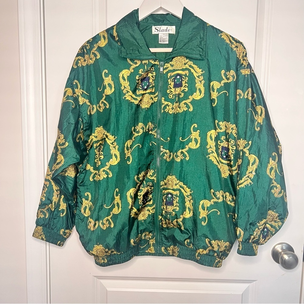 Slade Women’s Green and Gold Bomber Jacket